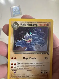 Dark Machamp Holo Rare Team Rocket 10/82 Pokemon Card LP Nice - Image 3