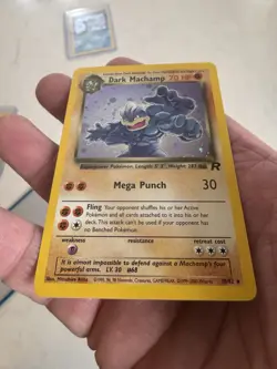 Dark Machamp Holo Rare Team Rocket 10/82 Pokemon Card LP Nice - Image 5