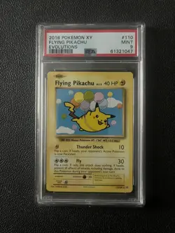 Pokemon XY Evolutions Flying Pikachu 2016 110/108 PSA 9 Mint - Image 1