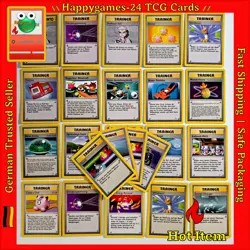 24x Pokemon Karten WOTC Trainer Sammlung gemischt div. Set TCG non Holo /W3 - Image 1