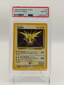 1999 Pokemon Game Zapdos Holo #16 PSA 9 - Image 1