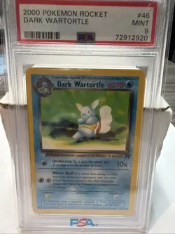 2000 POKEMON ROCKET UNLIMITED #46 DARK WARTORTLE PSA 8 - Image 1