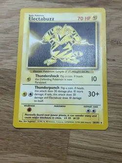 Pokemon TCG Electabuzz Base Set 20/102 Regular 1999-2000 Wizards Base Set NM LP - Image 4