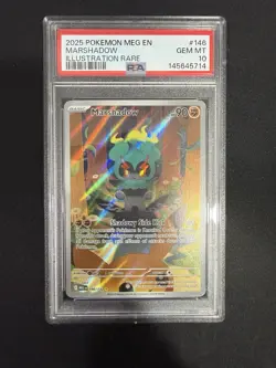 Pokemon Mega Evolution Marshadow Illus. Rare Card 146/132 PSA10 - Image 1