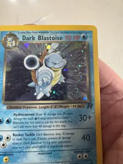 Pokemon Team Rocket Dark Blastoise Holo Rare Card 3/82 LP Nice Swirl - Image 4