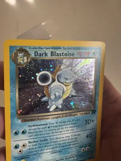 Pokemon Team Rocket Dark Blastoise Holo Rare Card 3/82 LP Nice Swirl - Image 5