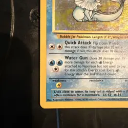Pokemon TCG Vaporeon Holo Card Jungle 12/64 WOTC 1999 #1 - Image 2