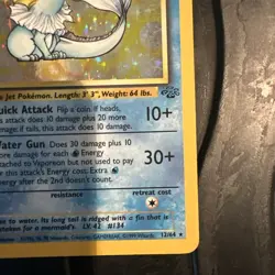 Pokemon TCG Vaporeon Holo Card Jungle 12/64 WOTC 1999 #1 - Image 3