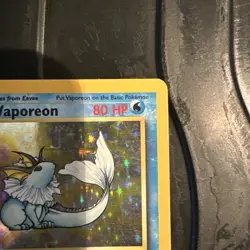 Pokemon TCG Vaporeon Holo Card Jungle 12/64 WOTC 1999 #1 - Image 4
