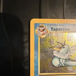 Pokemon TCG Vaporeon Holo Card Jungle 12/64 WOTC 1999 #1 - Image 5