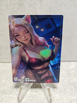 Ahri Trading Card Waifu Goddess Story Anime Girl holo Karte Manga Full Art - Image 1