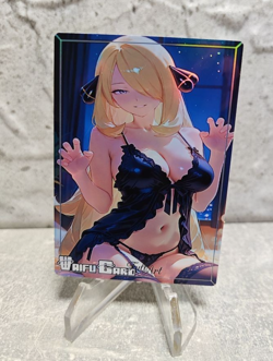 Cynthia Trading Card Waifu Goddess Story Anime Girl holo Karte Manga Full Art - Image 1
