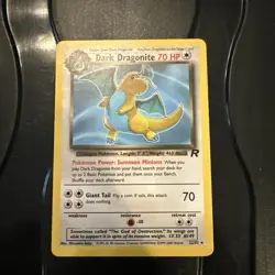 Pokemon TCG Dark Dragonite Card 22/82 Unlimited Non-Holo, Team Rocket Series - Image 1
