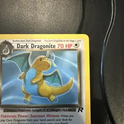 Pokemon TCG Dark Dragonite Card 22/82 Unlimited Non-Holo, Team Rocket Series - Image 4