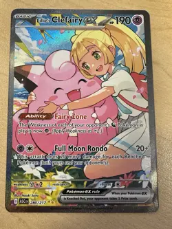 Lillie’s Clefairy EX 280/217 SIR Ascended Heroes English 2026 Pokemon TCG (MINT) - Image 1