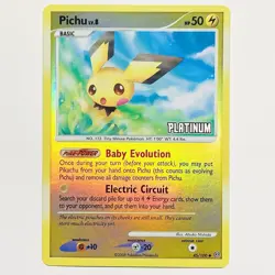 Pokemon 2008 Pichu Stormfront 45/100 Reverse Holo Platinum Stamp Mint - Image 1