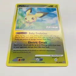 Pokemon 2008 Pichu Stormfront 45/100 Reverse Holo Platinum Stamp Mint - Image 2