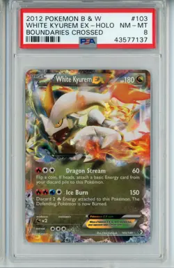 POKEMON BOUDARIES CROSSED WHITE KYUREM EX #103 HOLO FOIL PSA 8 NM-MT #43577137 - Image 1