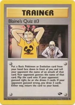Pokemon - Gym Challange - Blaine's Quiz #3 112/132 - Condition (EX) - Image 1
