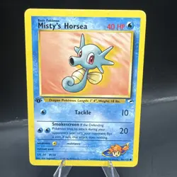 Pokemon TCG Gym Heroes 1st Edition Misty's Horsea Common 86/132 - Image 1