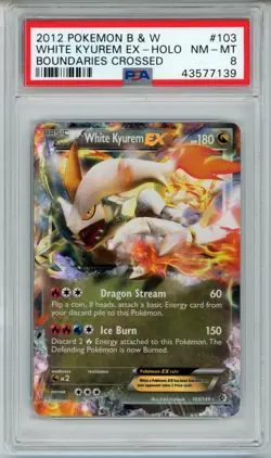 POKEMON BOUDARIES CROSSED WHITE KYUREM EX #103 HOLO FOIL PSA 8 NM-MT #43577139 - Image 1