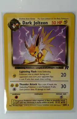 LP Excellent pokemon Dark Jolteon 38/82 Team Rocket LP - Image 1