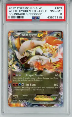 POKEMON BOUDARIES CROSSED WHITE KYUREM EX #103 HOLO FOIL PSA 8 NM-MT #43577115 - Image 1