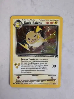Dark Raichu 83/82 Team Rocket Holo Pokemon Rare LP Very Nice - Image 1