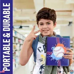 Baseball Card Binder with 50 Sleeves - 9 Pocket PU Leather Album, Holds 900 - Image 4