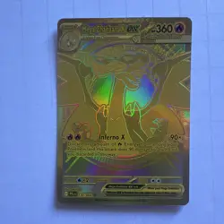 Mega Charizard X ex Full Art Holo Pokemon Card EX 360 HP 130/094 English - Image 1