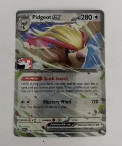 1x Pidgeot Ex 164/197 Pokemon TCG Prize Pack Series Stamped Pokemon Card Play! - Image 1