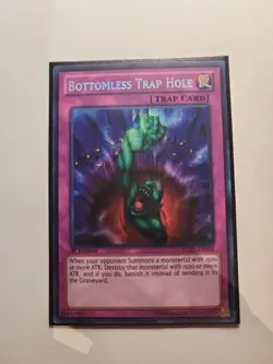 Bottomless Trap Hole LCJW-EN078 Secret Rare 1st Edition Yugioh Card - Image 1
