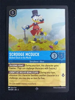 Scrooge McDuck Rickest Duck in the World 154/204 Foil - Lorcana Card #5G2 - Image 1