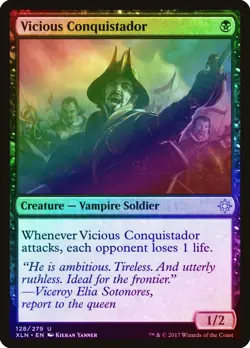 Vicious Conquistador FOIL Ixalan NM Black Uncommon MAGIC MTG CARD ABUGames - Image 1