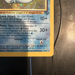 Pokemon TCG Vaporeon Holo Card Jungle 12/64 WOTC 1999 #2 - Image 3