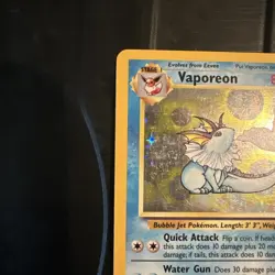 Pokemon TCG Vaporeon Holo Card Jungle 12/64 WOTC 1999 #2 - Image 5