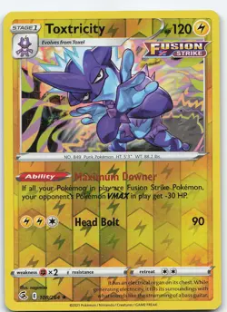 Toxtricity (108) 108/264 SWSH08: Fusion Strike Holo Rare Reverse Holo MP Pokemon - Image 1