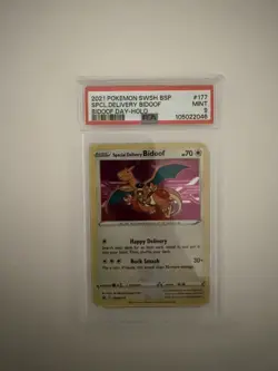 2021 POKEMON SWSH BLACK STAR PROMO BIDOOF DAY SPECIAL DELIVERY BIDOOF-HOLO PSA 9 - Image 1