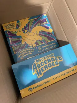 2 x Pokemon TCG Ascended Heroes Pokemon Center Elite Trainer Box ETB in HAND - Image 1