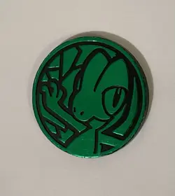 Treecko Constructed Starter Deck Coin Green - 2003 Pokemon Plastic Japanese - Image 1