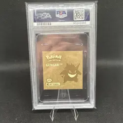 1999 Pokemon Stickers Gengar Series 1 Rare Gold Stickers PSA 8 - Image 2
