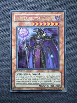 Yugioh Dark Eradicator Warlock 1st Edition Ultra Rare SD6-EN001 LP/NM - Image 1