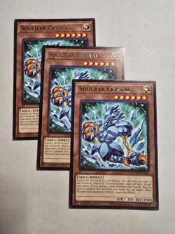 Yugioh! 3x Soulicer Crystal MZMU-EN042 Rare 1st Ed NM - Image 1