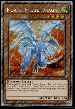 Koa'ki Meiru Drago (Platinum Secret Rare) RA03-EN218 LP YuGiOh Buy 10 Get 10 Fre - Image 1