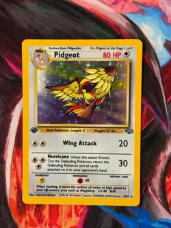 Pokemon TCG Pidgeot 1st Edition 8/64 Jungle Holo Rare Card WOTC 1999 - Image 1