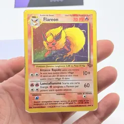CARTA POKEMON CARD FLAREON HOLO 3/64 - ITA - JUNGLE UNLIMITED - PLAYED / POOR - Image 2