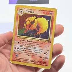 CARTA POKEMON CARD FLAREON HOLO 3/64 - ITA - JUNGLE UNLIMITED - PLAYED / POOR - Image 3