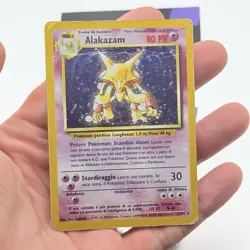 CARTA POKEMON CARD ALAKAZAM HOLO 1/102 - ITA - SET BASE - PLAYED / POOR - Image 2