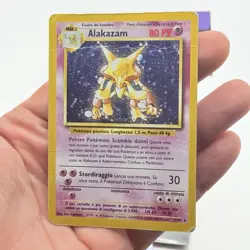 CARTA POKEMON CARD ALAKAZAM HOLO 1/102 - ITA - SET BASE - PLAYED / POOR - Image 3