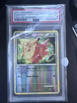 Clafable Call of Legends Pokemon Card Reverse Holo 1/95 PSA 8 NM-Mint LOW POP 6 - Image 1